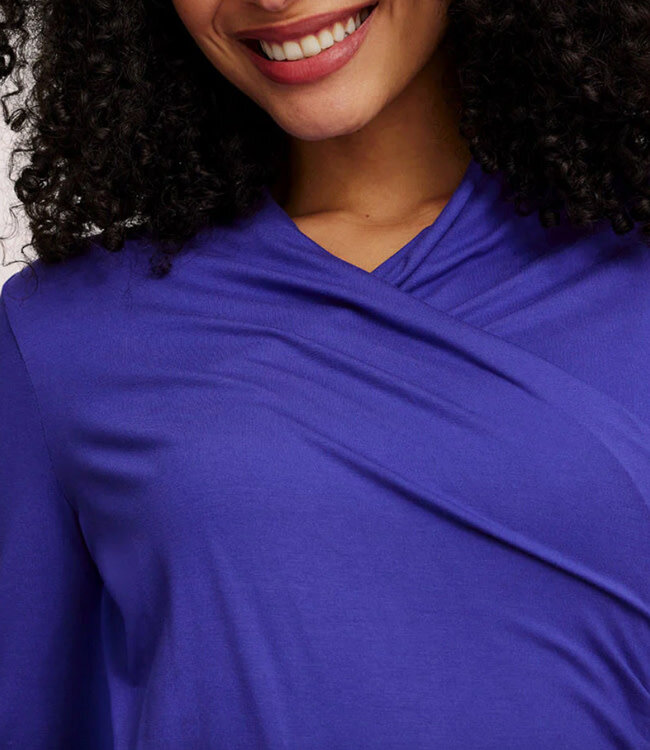 TRANQUILLO overslag shirt SAM GRAPE van ecovero