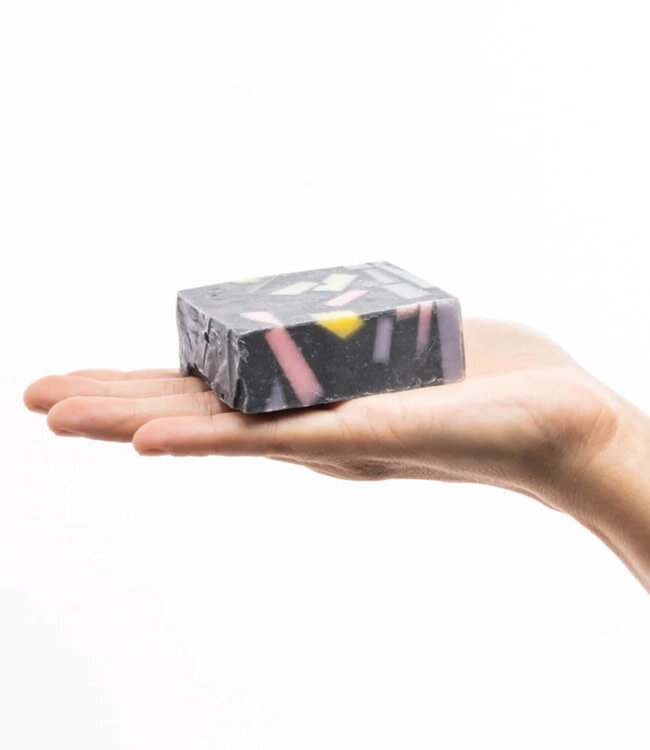 TRANQUILLO zeep CONFETTI CHARCOAL 100 gr ZERO WASTE