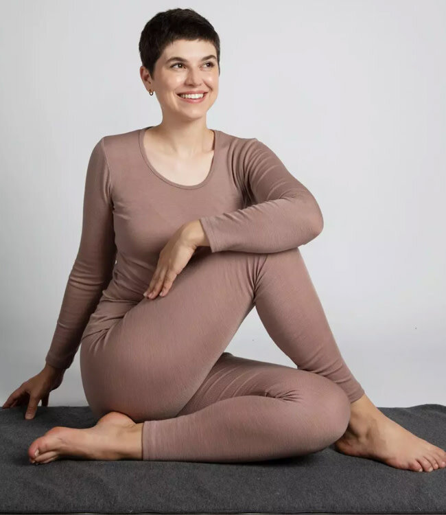 ENGEL Wol zijde legging dames wollen ondergoed DUSTY ROSE