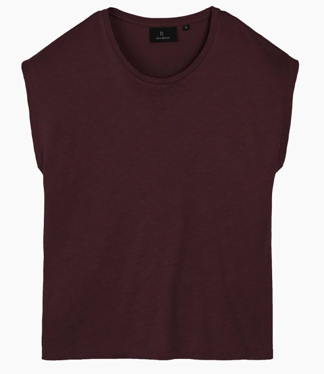 RECOLUTION shirt met kapmouw MITHILA PLUM ecovero