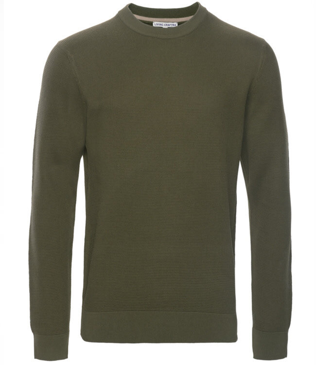 LIVING CRAFTS trui DRIES MOSS biologisch katoen pique