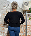 LIVING CRAFTS trui LIESKE BLACK biologisch katoen en wol