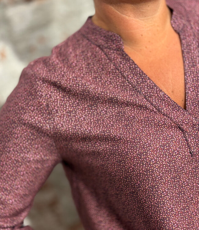 MADNESS v-hals blouse DIONE PLUM ecovero wol