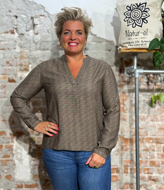 Madness MADNESS v-hals blouse DIONE BLUE ecovero wol