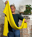 Madness MADNESS effen wollen sjaal DESI YELLOW alpaca biologisch katoen