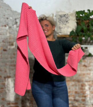 Madness MADNESS effen wollen sjaal DESI PINK alpaca biologisch katoen