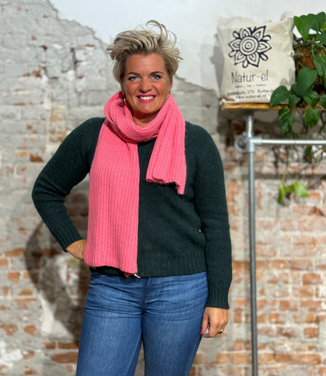 MADNESS effen wollen sjaal DESI PINK alpaca biologisch katoen