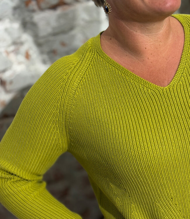 MADNESS v-hals trui RONJA AVOCADO biologisch katoen