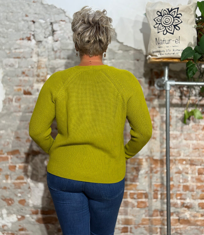 MADNESS v-hals trui RONJA AVOCADO biologisch katoen