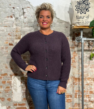 Madness MADNESS wollen vest BINE PLUM alpaca wol katoen