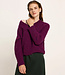 Lanius LANIUS wijde v-hals alpaca trui KAMALA BORDEAUX