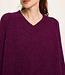 LANIUS wijde v-hals alpaca trui KAMALA BORDEAUX