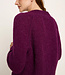 LANIUS wijde v-hals alpaca trui KAMALA BORDEAUX
