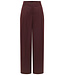 LANIUS wollen pantalon LOIZA BORDEAUX met bandplooi