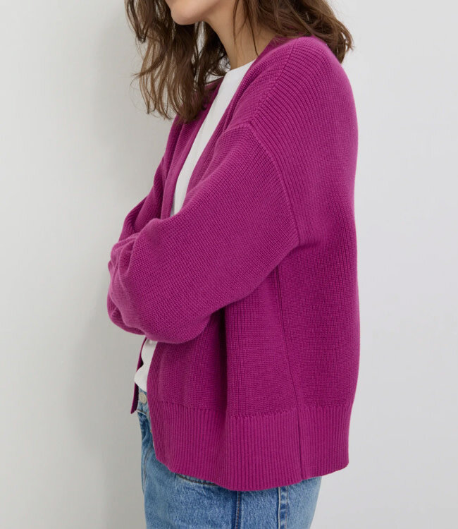 RECOLUTION openvallend vest INGA PINK biologisch katoen