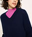 LANIUS wijde v-hals alpaca trui KAMALA PURPLE BLUE