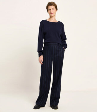 Lanius LANIUS wollen pantalon ALINA BLUE gestreept