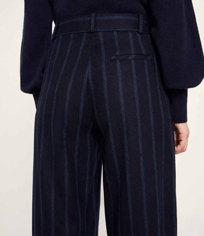 LANIUS wollen pantalon ALINA BLUE gestreept