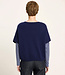 LANIUS spencer HILDA PURPLE BLUE biologisch katoen en wol