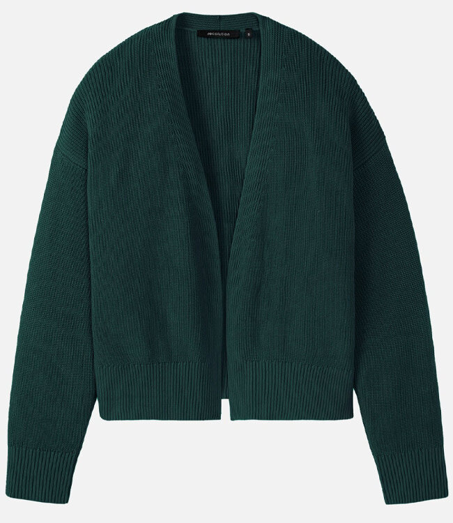 RECOLUTION openvallend vest INGA GREEN biologisch katoen
