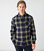 KnowledgeCottonApparel Geruit overhemd flanel WISSE BLUE biologisch katoen KCA