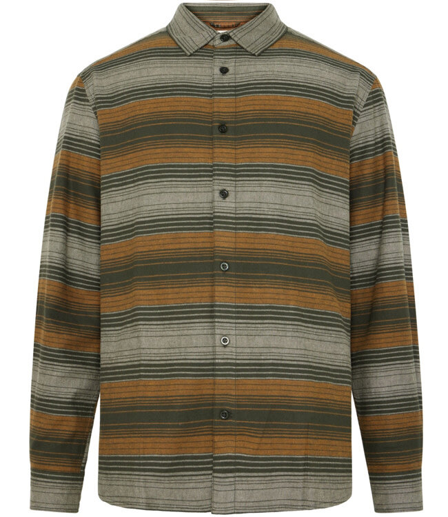 Gestreept overhemd flanel MIK GREEN biologisch katoen KCA