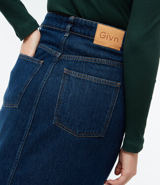 GIVN GIVN spijkerrok CARLOT DARK DENIM biologisch katoen