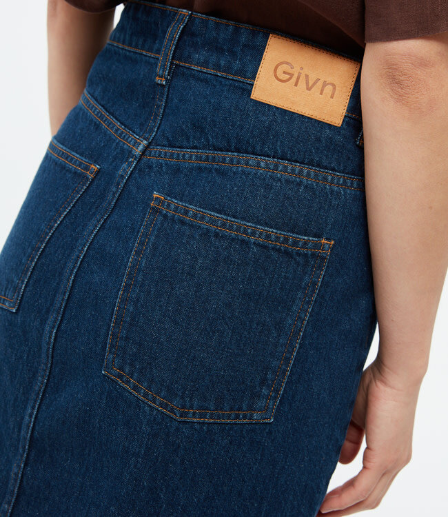 GIVN spijkerrok CARLOT DARK DENIM biologisch katoen