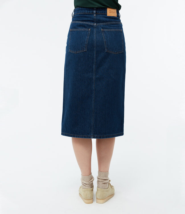 GIVN spijkerrok CARLOT DARK DENIM biologisch katoen