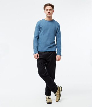 GIVN GIVN flanel chino broek ERIC ANTRACITE biologisch katoen