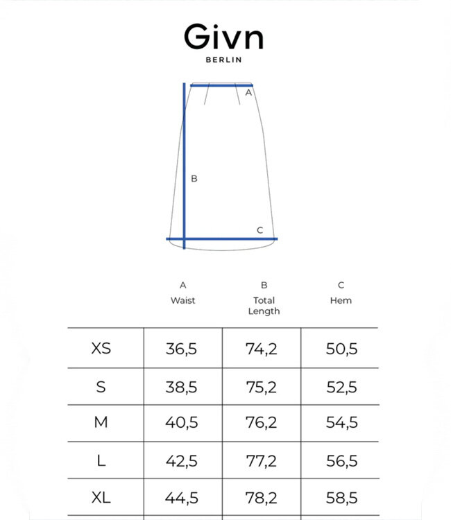 GIVN spijkerrok CARLOT DARK DENIM biologisch katoen