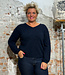LES RACINES DU CIEL 100% alpaca trui met v-hals DORIANE BLUE