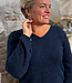 LES RACINES DU CIEL 100% alpaca trui met v-hals DORIANE BLUE