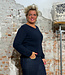 LES RACINES DU CIEL 100% alpaca trui met v-hals DORIANE BLUE