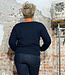 LES RACINES DU CIEL 100% alpaca trui met v-hals DORIANE BLUE