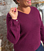 LES RACINES DU CIEL 100% alpaca trui met v-hals DORIANE PLUM