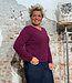 LES RACINES DU CIEL 100% alpaca trui met v-hals DORIANE PLUM