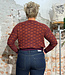 ANUKOO wollen overslag vest JAQUARD MASALA 100% alpaca