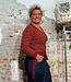 ANUKOO wollen overslag vest JAQUARD FRAMBOOS 100% alpaca