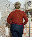 ANUKOO wollen overslag vest JAQUARD FRAMBOOS 100% alpaca