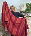 Anukoo ANUKOO sjaal omslagdoek 100% alpaca STRIPES FRAMBOOS