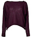 ANUKOO wollen trui 100% alpaca HANNAH AUBERGINE