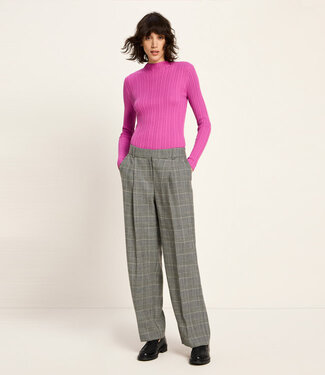 Lanius LANIUS wollen pantalon LOIZA CHECKS met bandplooi