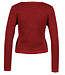 FLOMAX puur wollen v-hals vest TILDA POPPY RED