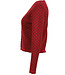 FLOMAX puur wollen v-hals vest TILDA POPPY RED