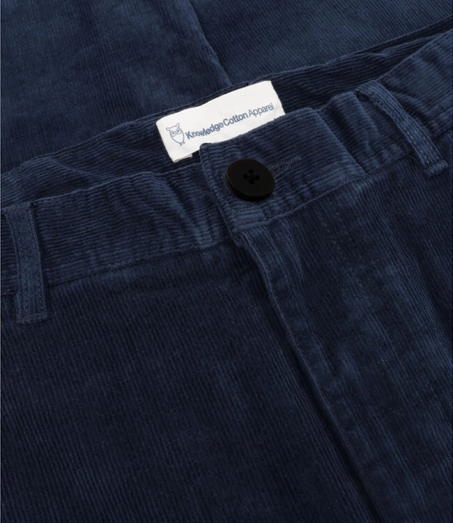 Chino broek corduroy FLINT NIGHT biologisch katoen KCA