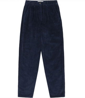 KnowledgeCottonApparel Corduroy broek CHLOE NIGHT met plooien KCA