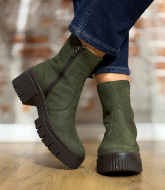 The ART company ART duurzame bootie met dikke zool YORK KHAKI
