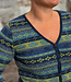 FLOMAX puur wollen v-hals vest ROSALIA BLUE