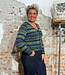FLOMAX puur wollen v-hals vest ROSALIA BLUE